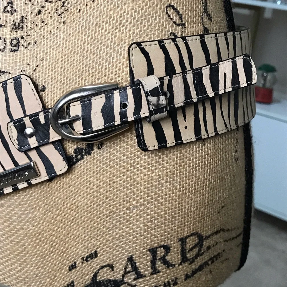 Y2K Carmen Steffens Zebra Print Adjustable Belt